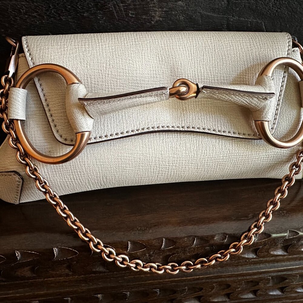 Gucci Horsebit Leather Shoulder / Clutch Bag